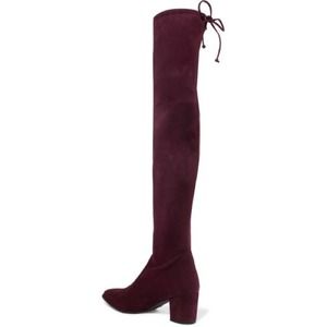 Stuart Weitzman Thighland Cabernet Suede Over The Knee Boot 7.5